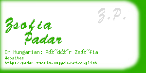 zsofia padar business card